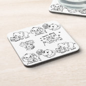 Muttertag der Elefanten Getränkeuntersetzer (Linke Seite)