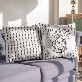 Muttertag der Elefanten Kissen