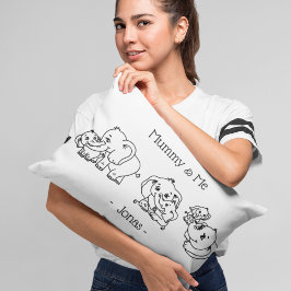 Muttertag der Elefanten personalisiert Dekokissen