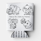 Muttertag der Elefanten personalisiert Dosenkühler (Vorderseite)