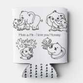 Muttertag der Elefanten personalisiert Dosenkühler (Rückseite)