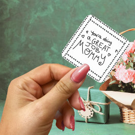 Muttertag der Elefanten Quadratischer Aufkleber