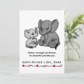 Muttertag der Elefanten und ihre Blume (Stehend Vorderseite)