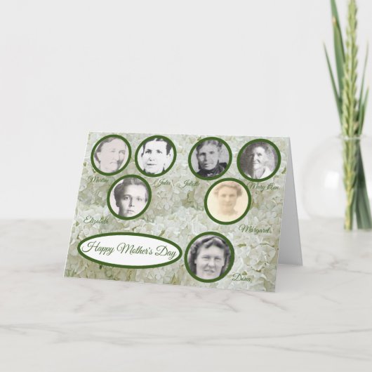 Muttertag der Familie Snowball Blumenmütter Feiertagskarte (Vorderseite)