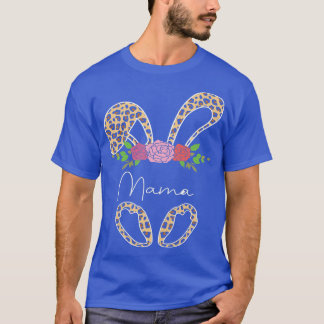 Muttertag der Frauen, Leopard Bunny Mama Blume Eas T-Shirt