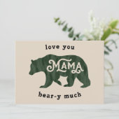 Muttertag der Funny Mama Bear Feiertagskarte (Stehend Vorderseite)