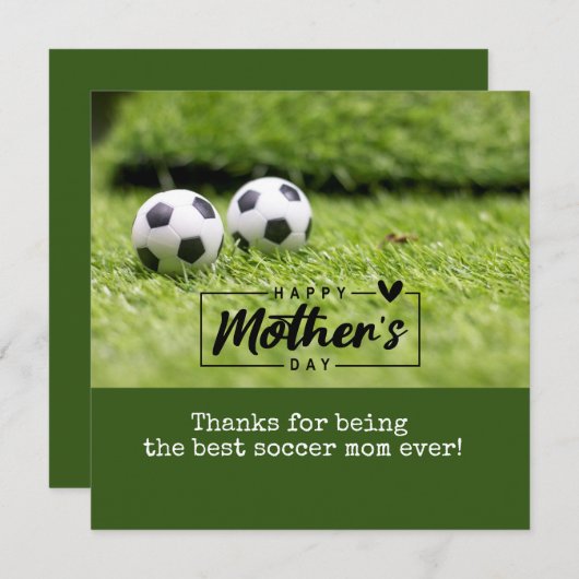Muttertag der Fußball Feiertagskarte (Vorne/Hinten)