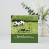 Muttertag der Fußball Feiertagskarte (Stehend Vorderseite)