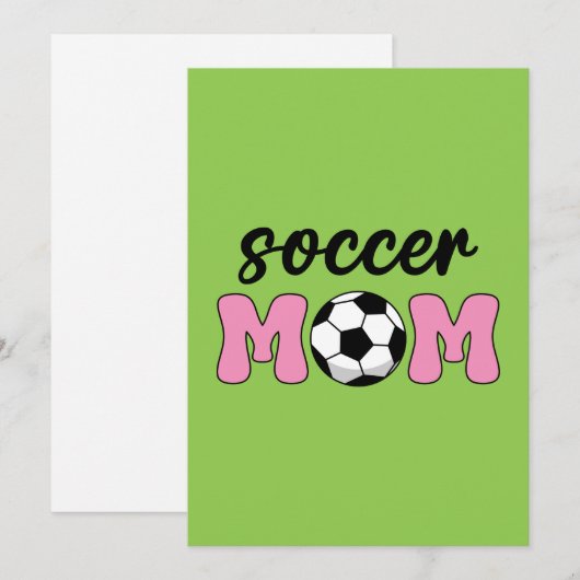 Muttertag der Fußball-Mama Feiertagskarte (Vorne/Hinten)