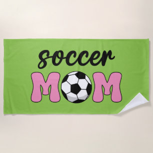 Muttertag der Fußball-Mama Strandtuch