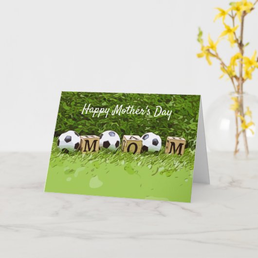 Muttertag der Fußball und Wort-MAMA Karte (Gelbe Blume)