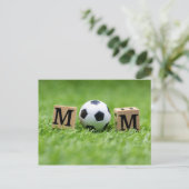 Muttertag der Fußball und Wort-MAMA Postkarte (Stehend Vorderseite)