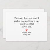 Muttertag der Geburtstagsmütter - Personalisierte  Einladung (Vorne/Hinten)