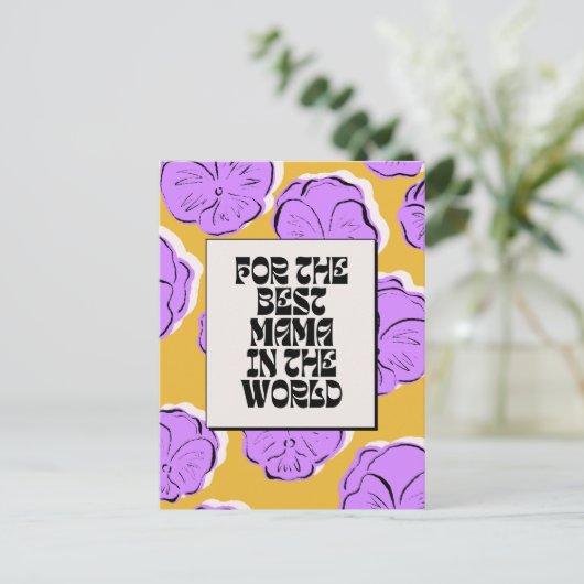 Muttertag der Gelben Mutter Postkarte (Stehend Vorderseite)