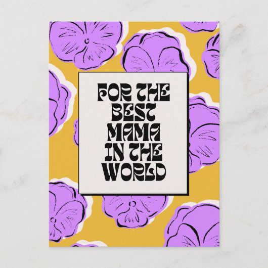 Muttertag der Gelben Mutter Postkarte (Vorderseite)