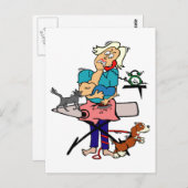 Muttertag der geschäftigen Mama, ZSSG Postkarte (Vorne/Hinten)
