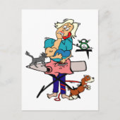 Muttertag der geschäftigen Mama, ZSSG Postkarte (Vorderseite)