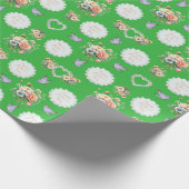 "Muttertag der Glücklichen Grün Geschenkpapier (Ecke)