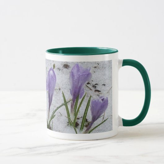 Muttertag der Großmutter - Krokus im Schnee Tasse (Rechts)