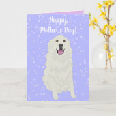 Muttertag der Großpyrenäen Karte (Gelbe Blume)