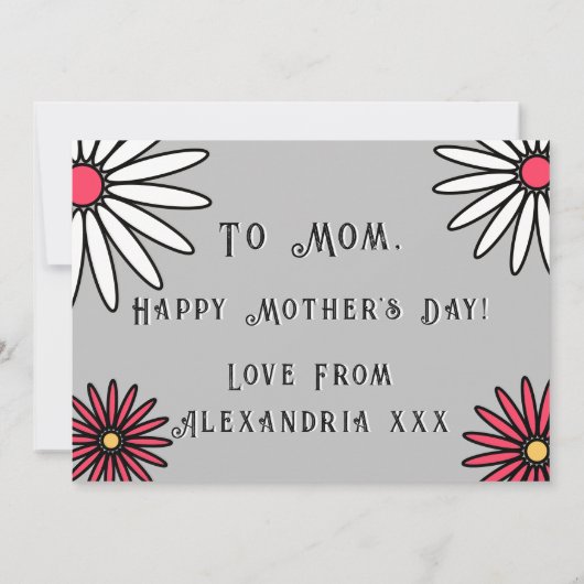 Muttertag der hellen Flora Karte (Rückseite)