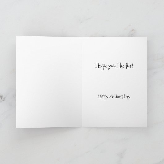 Muttertag der Katze ÜBERRASCHT! Karte (Innenseite)