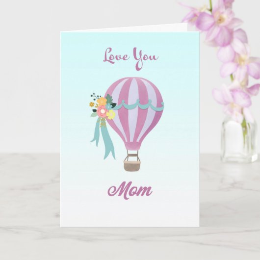Muttertag der Luftballon Karte (Orchidee)