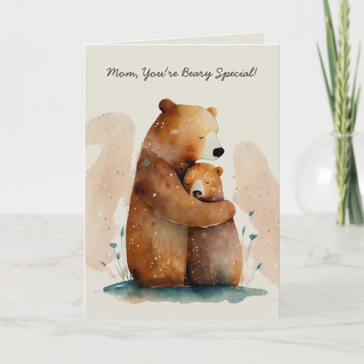 Muttertag der Mama-Bärenmutter Karte (Vorderseite)