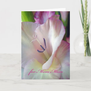 Muttertag der Mama der Mama, Blume Pink Gladiolus Karte