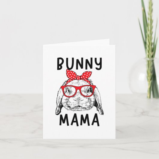 Muttertag der Mama Rabbit Mama Karte (Vorderseite)