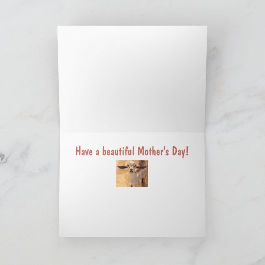 Muttertag der Mama-Ziege Karte (Innenseite)