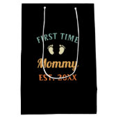 Muttertag der Mutter zum ersten Mal Mittlere Geschenktüte (Rückseite)