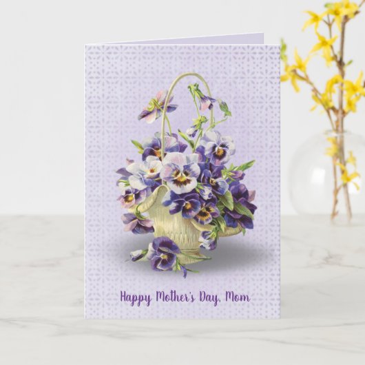 Muttertag der Panikkorb Karte (Gelbe Blume)