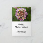 Muttertag der rosa Blume Karte (Innenseite)