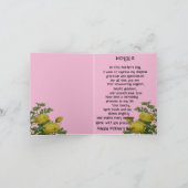 Muttertag der rosa und gelben Flora Karte (Innenseite)