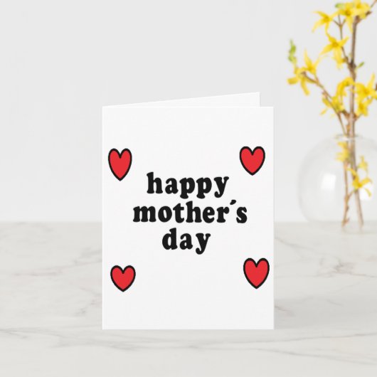 Muttertag der Roten Herzen Karte (Gelbe Blume)