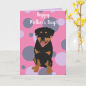 Muttertag der Rottweiler Karte (Gelbe Blume)