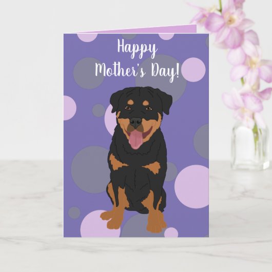 Muttertag der Rottweiler Karte (Orchidee)