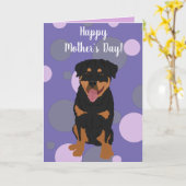 Muttertag der Rottweiler Karte (Gelbe Blume)