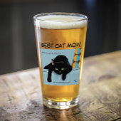 Muttertag der Schwarzen Katze Glas