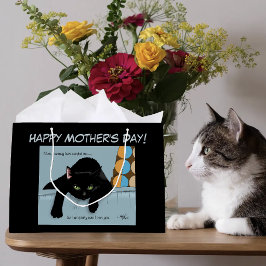 Muttertag der Schwarzen Katze Große Geschenktüte