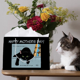 Muttertag der Schwarzen Katze Große Geschenktüte
