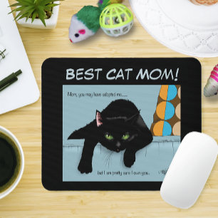 Muttertag der Schwarzen Katze Mousepad