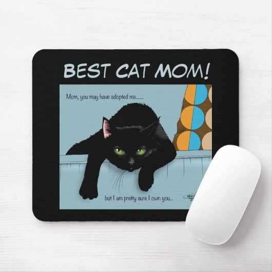 Muttertag der Schwarzen Katze Mousepad (Mit Mouse)