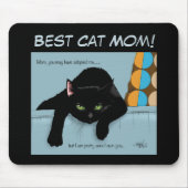 Muttertag der Schwarzen Katze Mousepad (Vorne)