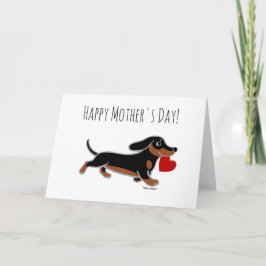 Muttertag der Schwarzen und Tan-Dackel Karte