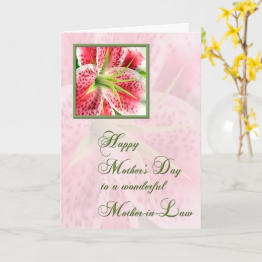 Muttertag der Schwiegermutter Karte (Gelbe Blume)