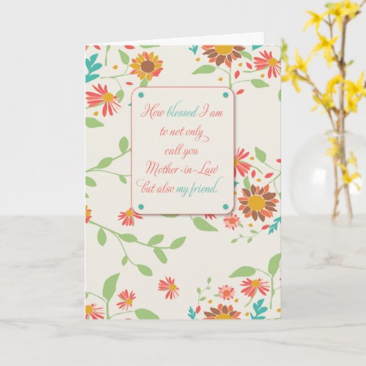 Muttertag der Schwiegermutter, religiös, Sonnenblu Karte (Gelbe Blume)