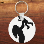Muttertag der Sohn-Silhouette Muttertag Schlüsselanhänger (Vorderseite)