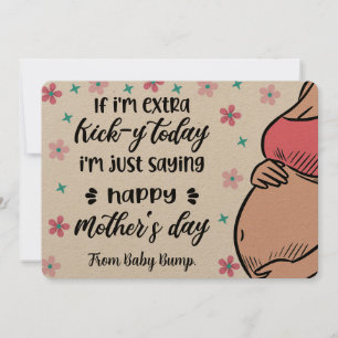 Muttertag der Sonne vom Baby-Bump für Mama sein Feiertagskarte